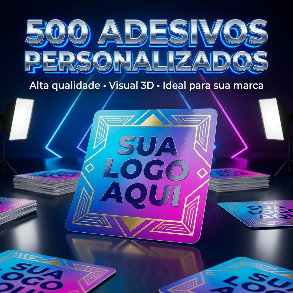 Adesivos Personalizados 5x5 cm — 500 Unidades